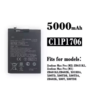 Genuine cell phone battery C11P1706 for Asus Zenfone Max Pro (M2)/ Zenfone Max Pro (M1)