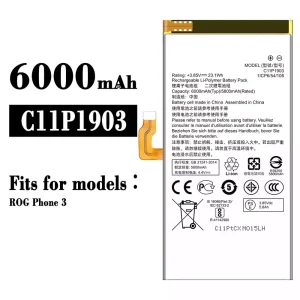 Genuine cell phone battery C11P1903 for Asus ROG Phone 3