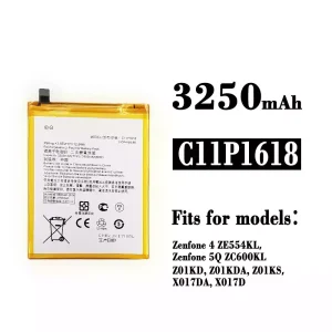 Genuine cell phone battery C11P1618 for Asus Zenfone 4 / Zenfone 5Q