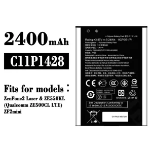 Genuine cell phone battery C11P1428 for Asus ZenFone 2 ZE500KL
