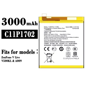 Genuine cell phone battery C11P1702 for Asus ZenFone V Live