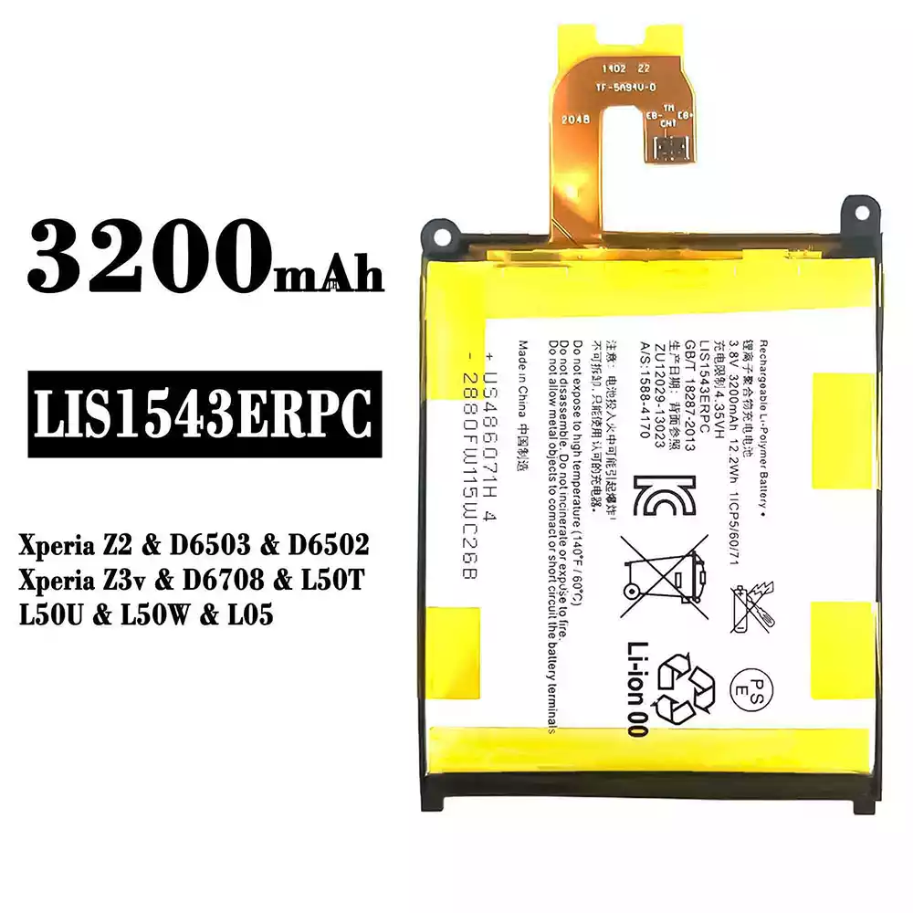 Genuine cell phone battery LIS1543ERPC for Sony Xperia Z2 / Xperia Z3v
