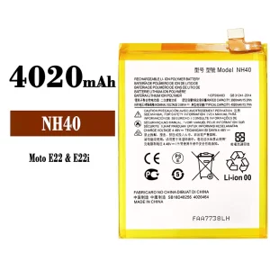 Genuine cell phone battery NH40 for Motorola MOTO E22 / E22i