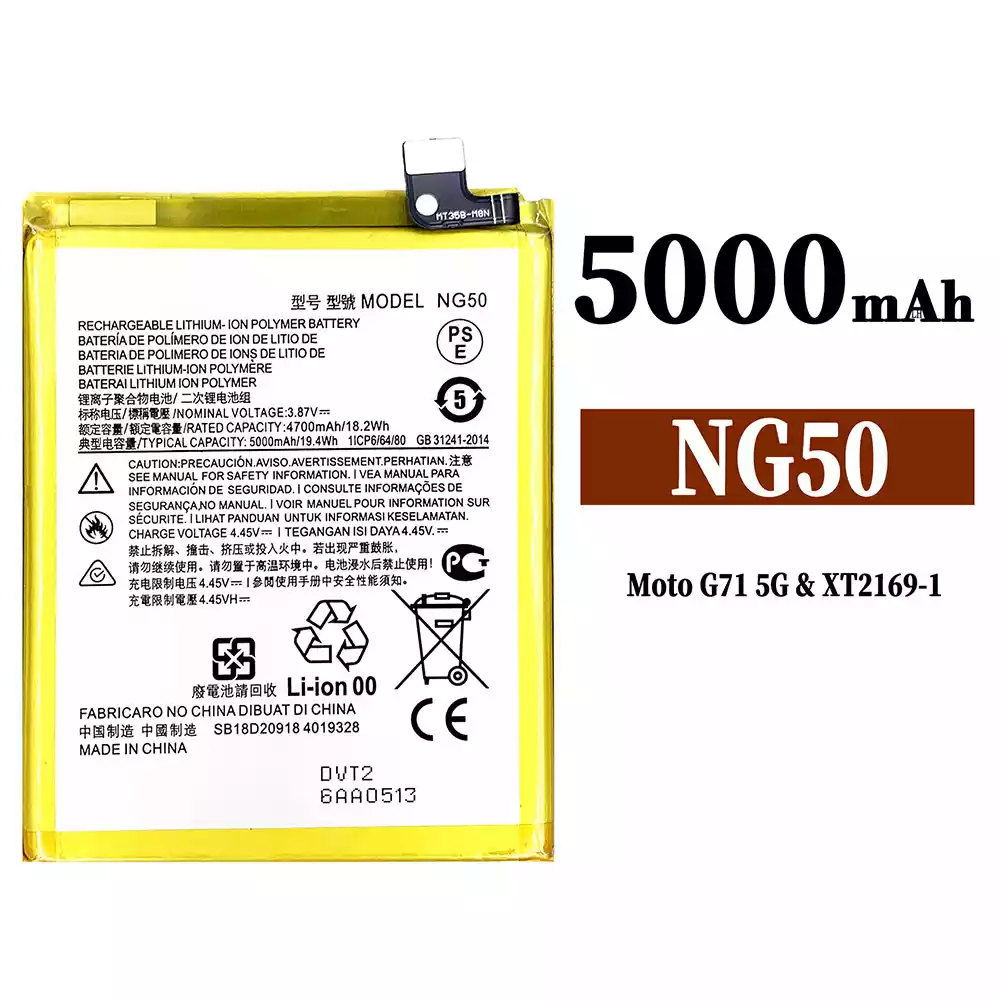 Genuine cell phone battery NG50 for Motorola Moto G62 / G71