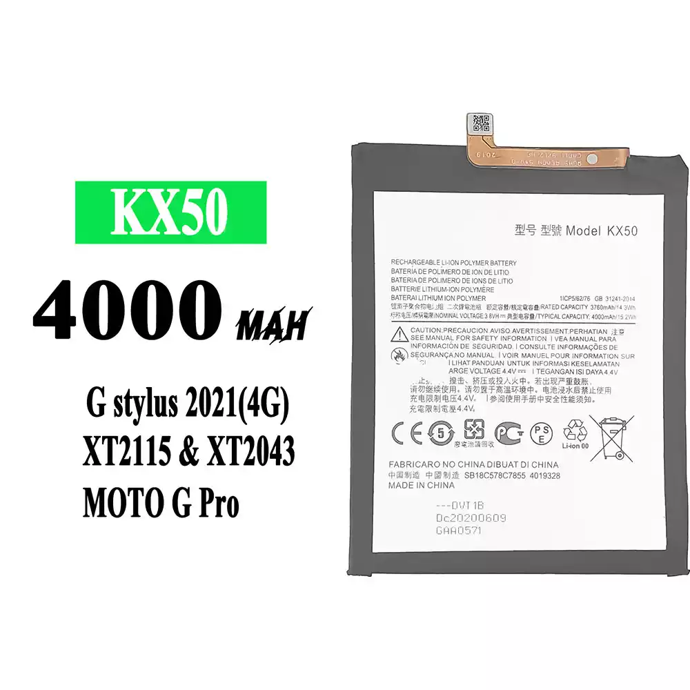 Genuine cell phone battery KX50 for Motorola Moto G stylus 2021 / Moto G Pro