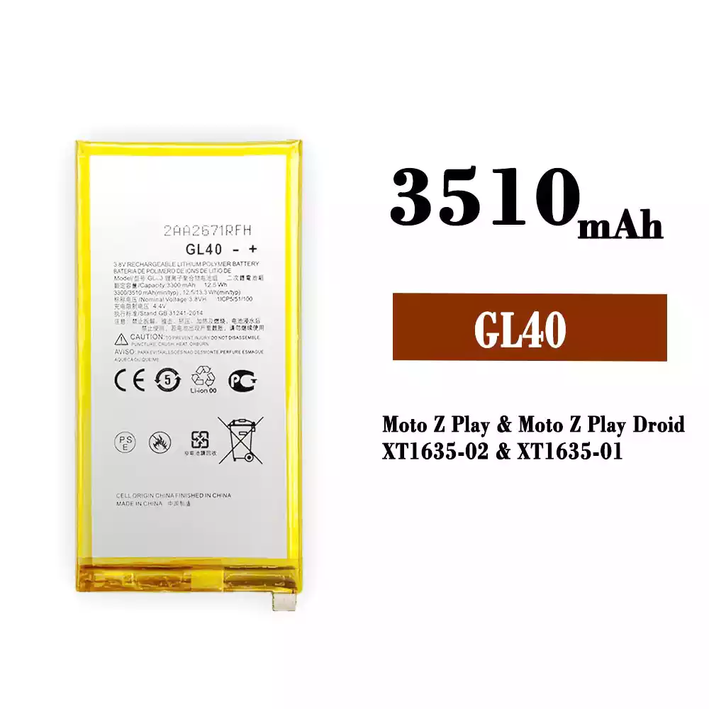 Genuine cell phone battery GL40 for Motorola Moto Z Play / Moto Z Play Droid