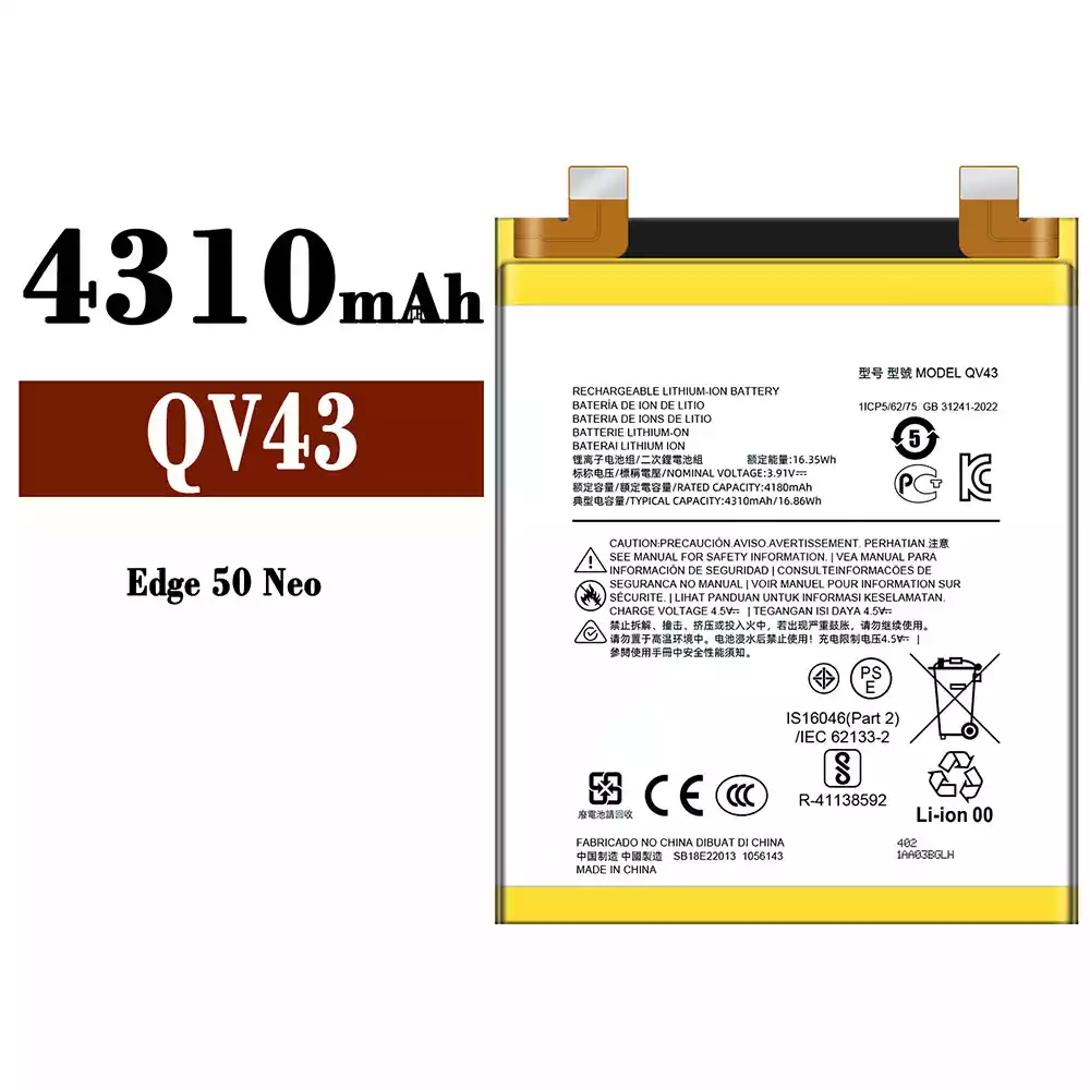 Genuine cell phone battery QV43 for Motorola Edge 50 Neo