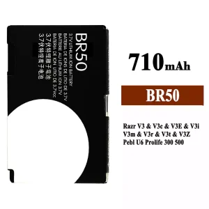 Genuine cell phone battery BR50 for Motorola Razr V3 / V3c / V3E / V3i / V3m / V3r / V3t / V3Z / Pebl U6 Prolife 300 500