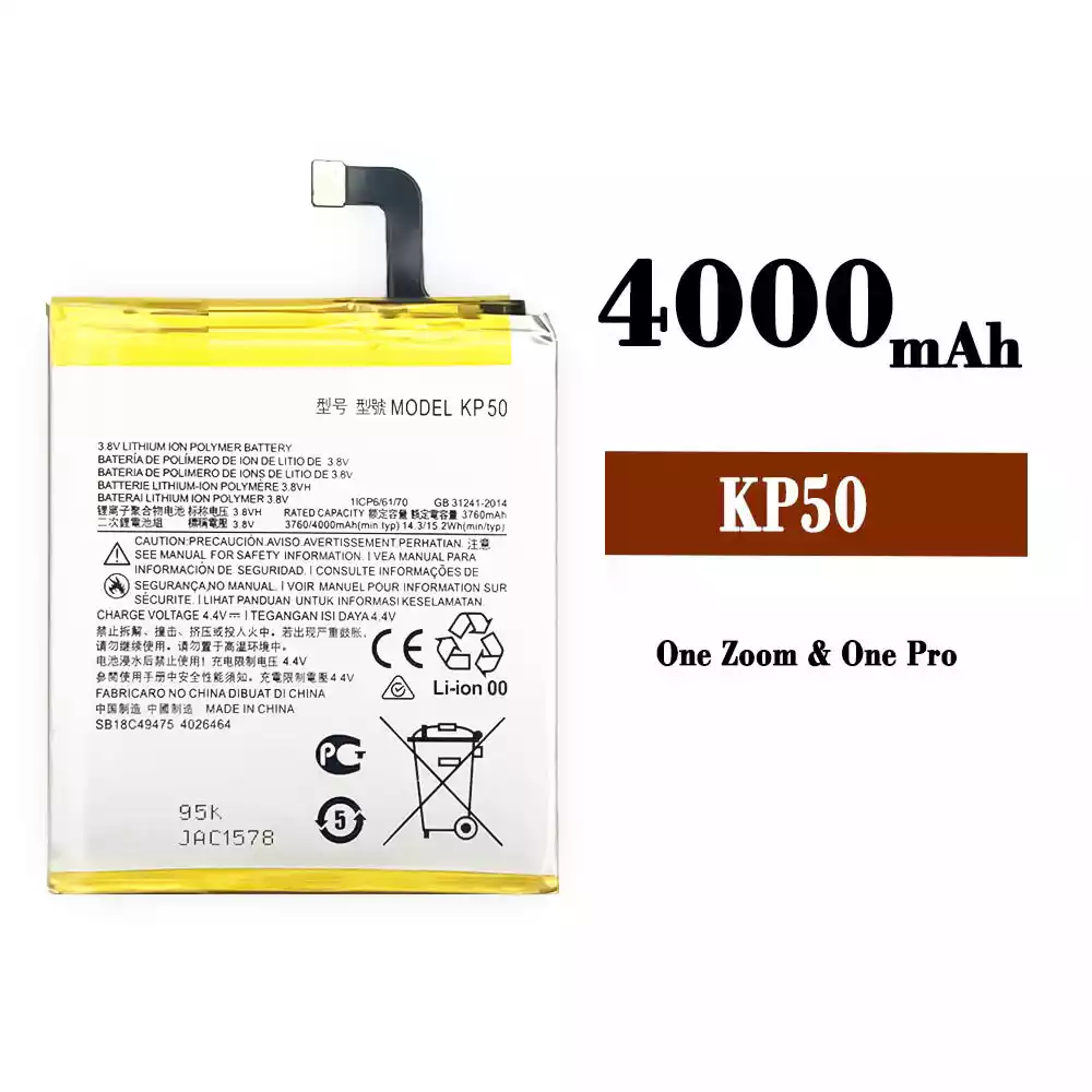 Genuine cell phone battery KP50 for Motorola One Zoom/One Pro