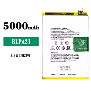 Genuine cell phone battery BLPA21 for OPPO A18