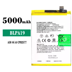 Genuine cell phone battery BLPA19 for OPPO A58 4G / A38 / A79 5G