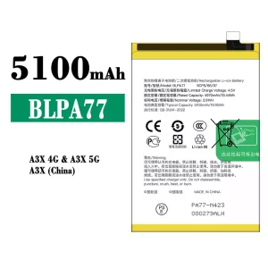 Genuine cell phone battery BLPA77 for OPPO A3X 4G 5G
