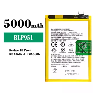 Genuine cell phone battery BLP951 for OPPO Realme 10 Pro+