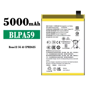 Genuine cell phone battery BLPA59 for OPPO Reno 12 5G