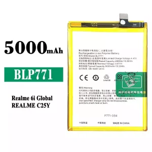 Genuine cell phone battery BLP771 for OPPO Realme C25Y / Realme 6i
