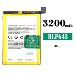 Genuine cell phone battery BLP643 for OPPO R11S