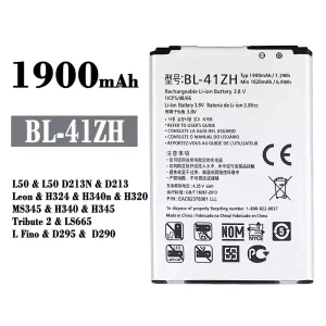 Genuine cell phone battery BL-41ZH for LG L50 / Tribute 2
