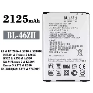 Genuine cell phone battery BL-46ZH for LG K7 2016 / K8 / Phoenix 2