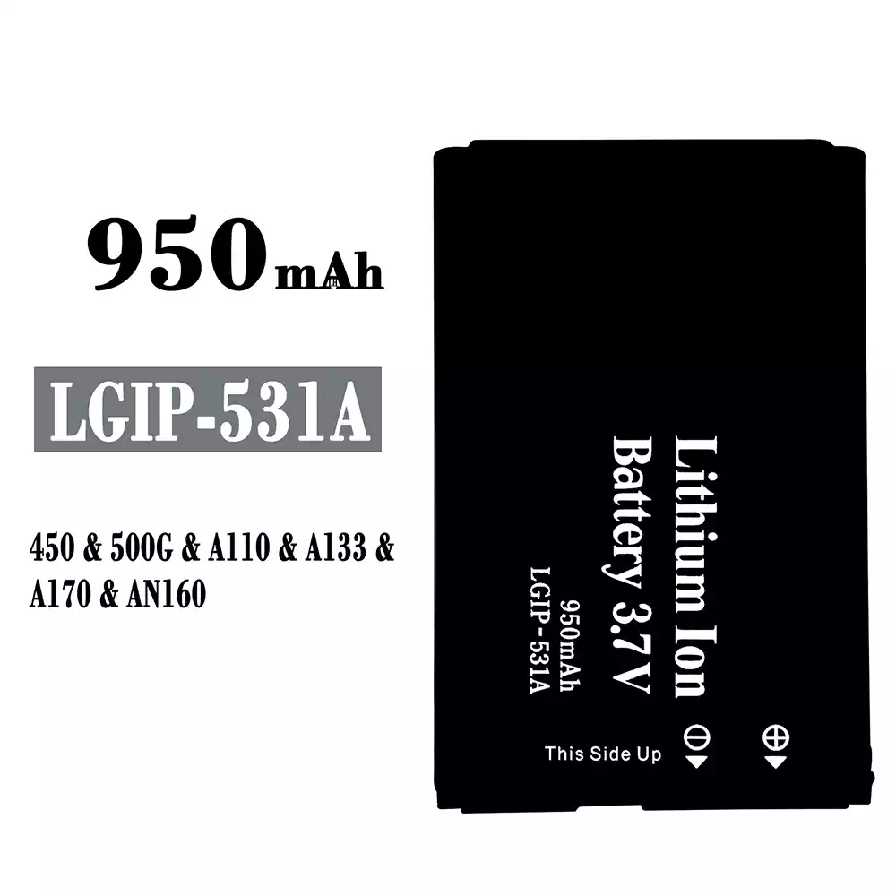 Genuine cell phone battery LGIP-531A for LG 450/500G/A110/A133/A170/AN160