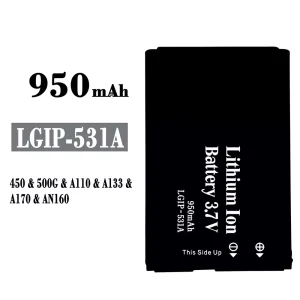 Genuine cell phone battery LGIP-531A for LG 450/500G/A110/A133/A170/AN160