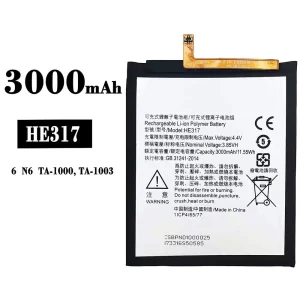 Genuine cell phone battery HE317 for Nokia 6