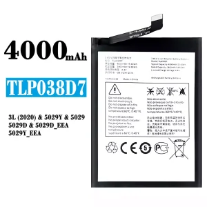 Genuine cell phone battery TLP038D7 for Alcatel 3L(2020)