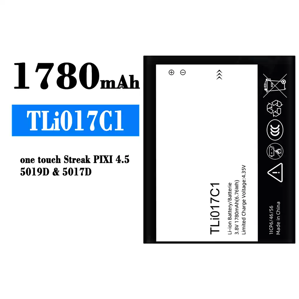 Genuine cell phone battery TLi017C1 for Alcatel One Touch Streak PIXI 4.5