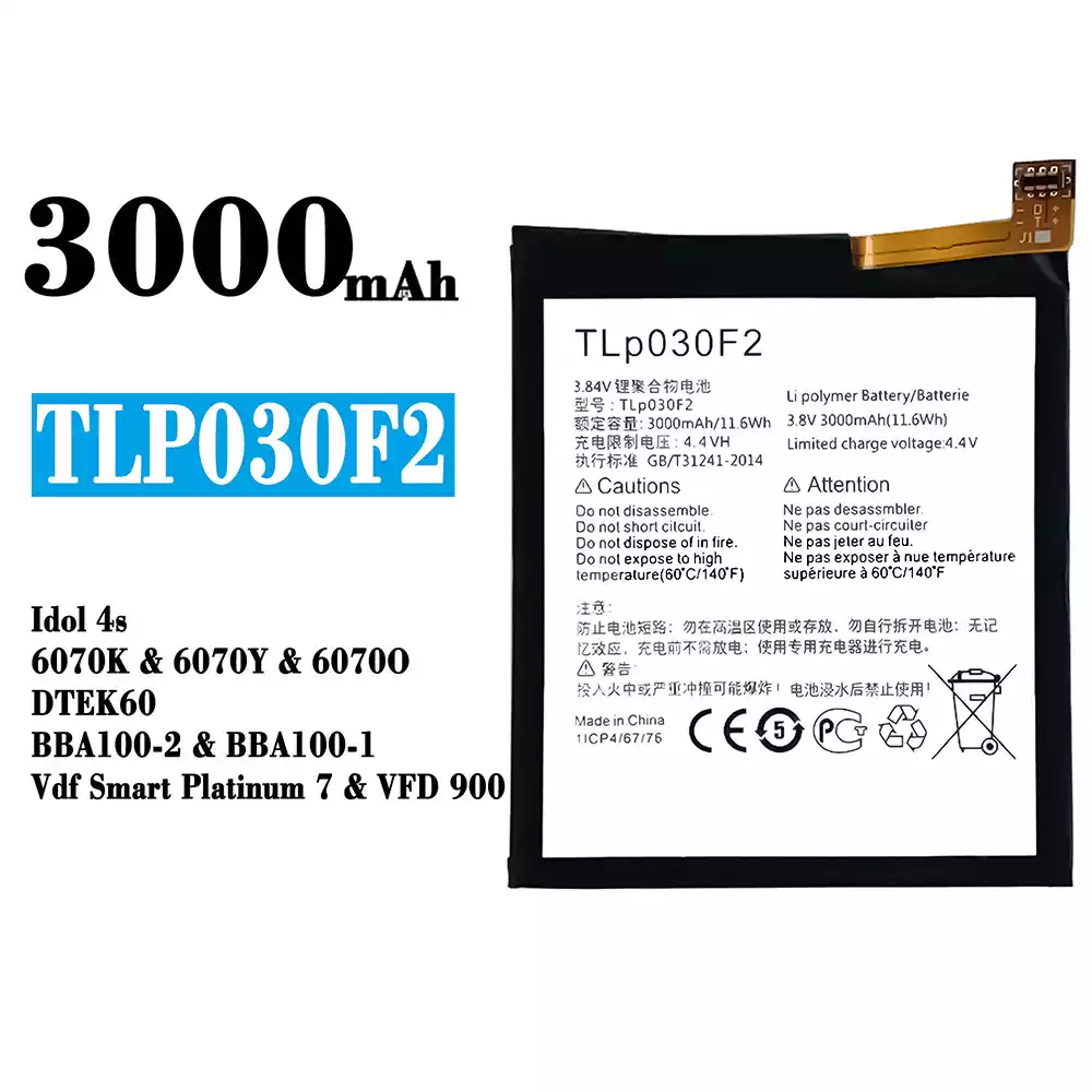Genuine cell phone battery TLP030F2 for Alcatel Idol 4s