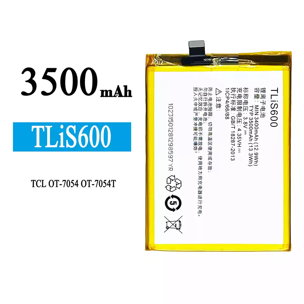 Genuine cell phone battery TLiS600 for Alcatel TCL OT-7054/OT-7054T
