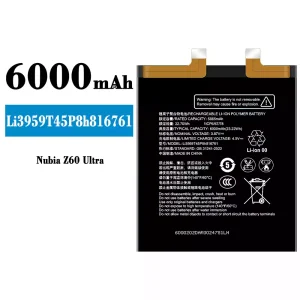 Genuine cell phone battery Li3959T45P8h816761 for Nubia Z60 Ultra