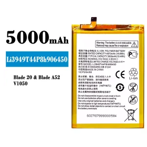 Genuine cell phone battery Li3949T44P8h906450 for ZTE Blade 20/Blade A52
