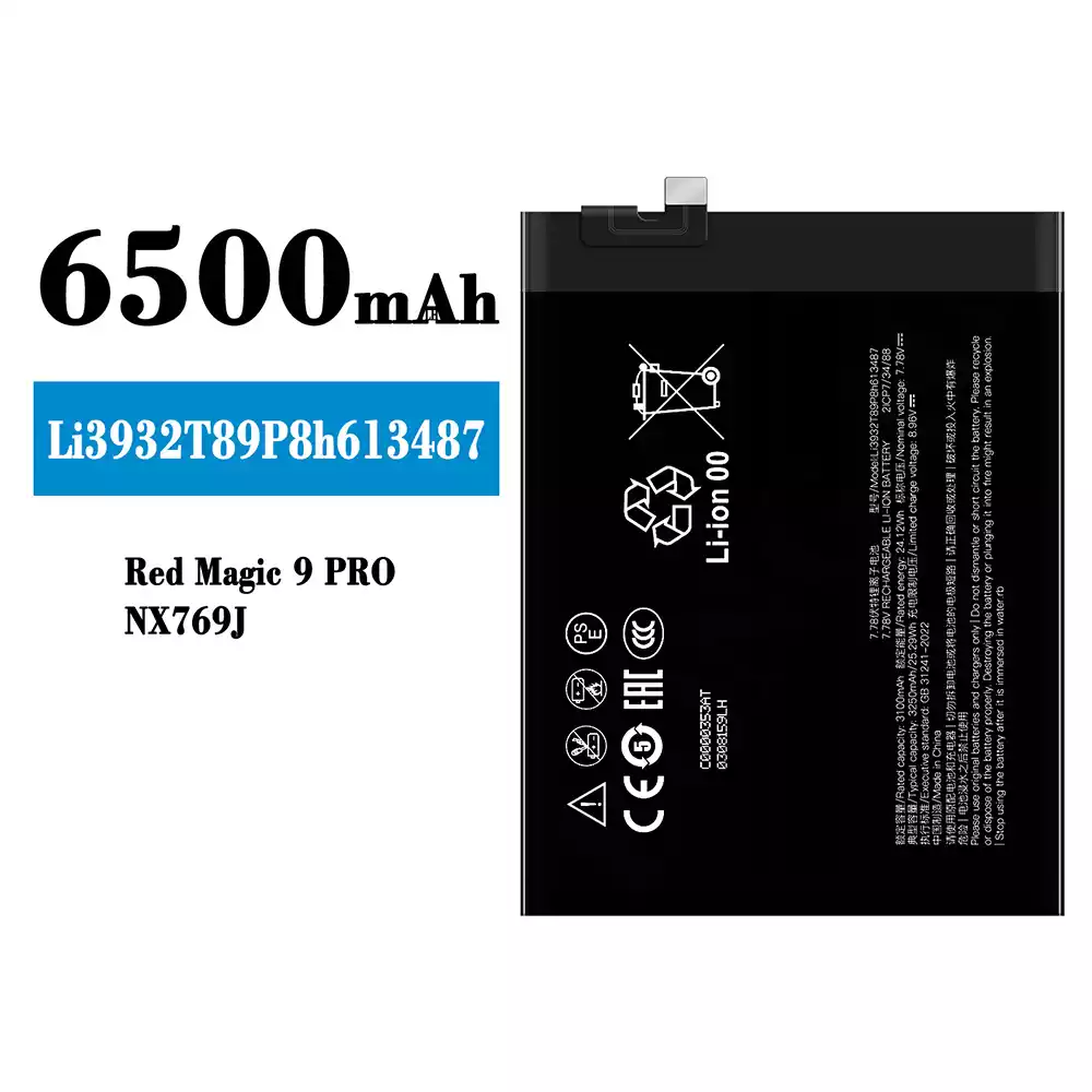 Genuine cell phone battery Li3932T89P8h613487 for ZTE Red Magic 9 PRO