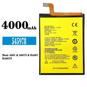 Genuine cell phone battery 545978 for ZTE Blade A601/A601N/BA601/BA601N