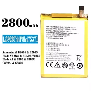 Genuine cell phone battery Li3928T44P8h475371 for ZTE Axon mini/Blade V8 Mini/BLADE A1