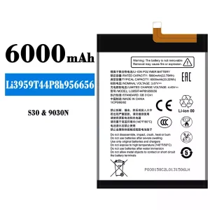 Genuine cell phone battery Li3959T44P8h956656 for ZTE S30
