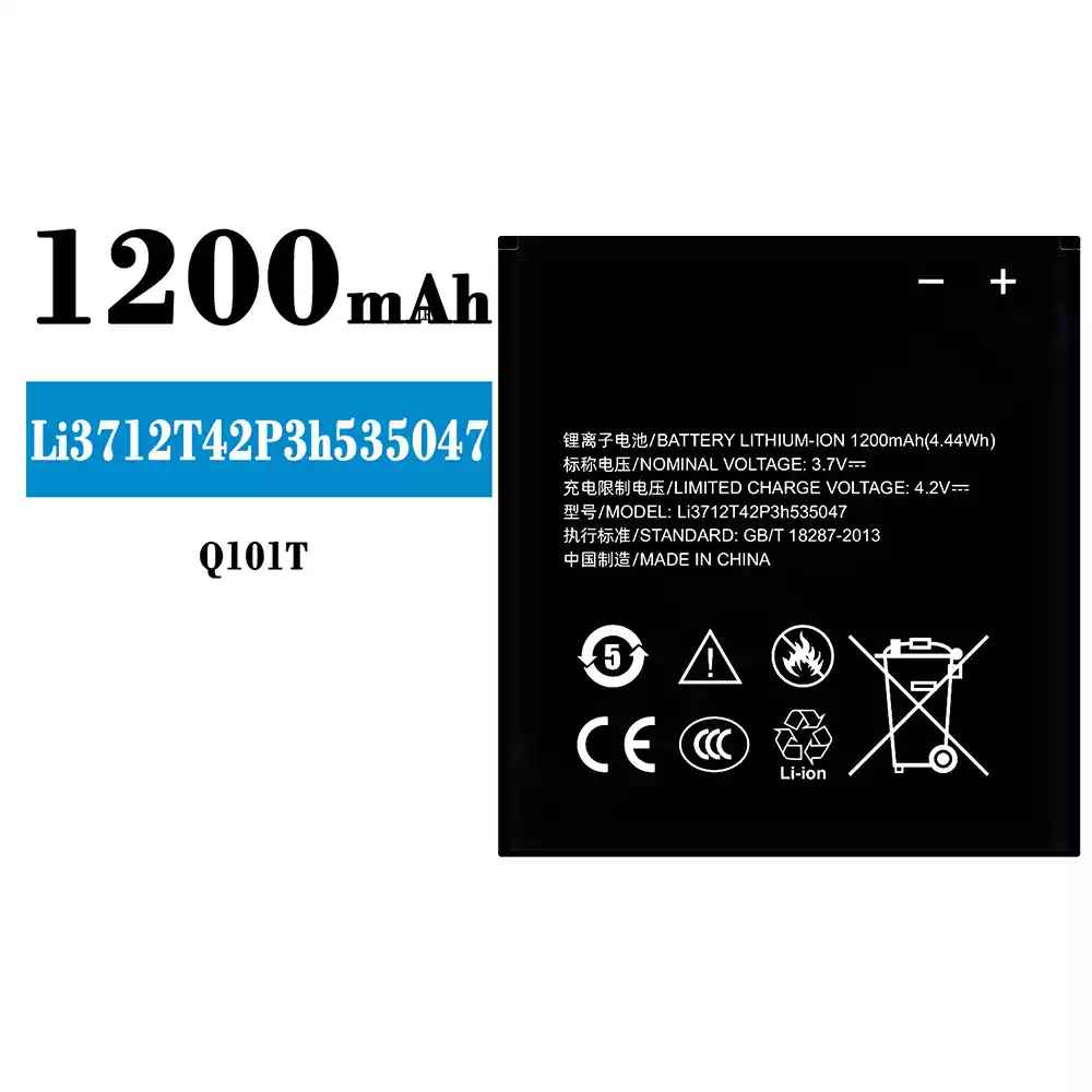 Genuine cell phone battery Li3712T42P3h535047 for ZTE Q101T