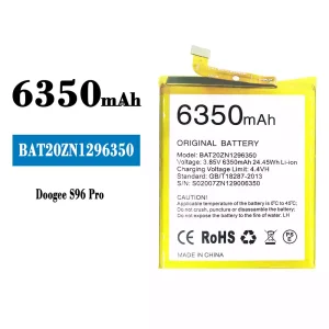 Genuine cell phone battery BAT20ZN1296350 for Doogee S96 Pro
