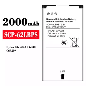 Genuine cell phone battery SCP-62LBPS for Kyocera Hydro Life 4G/C6530
