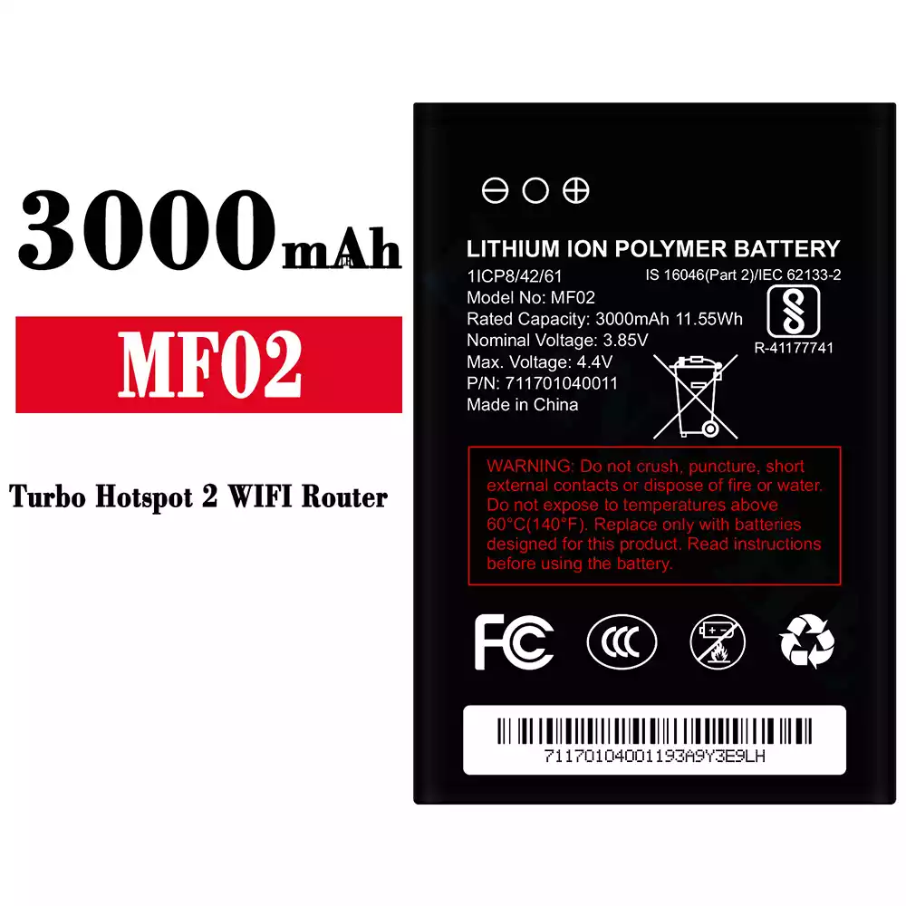Genuine cell phone battery MF02 for Kyocera Turbo Hotspot 2 WIFI Router
