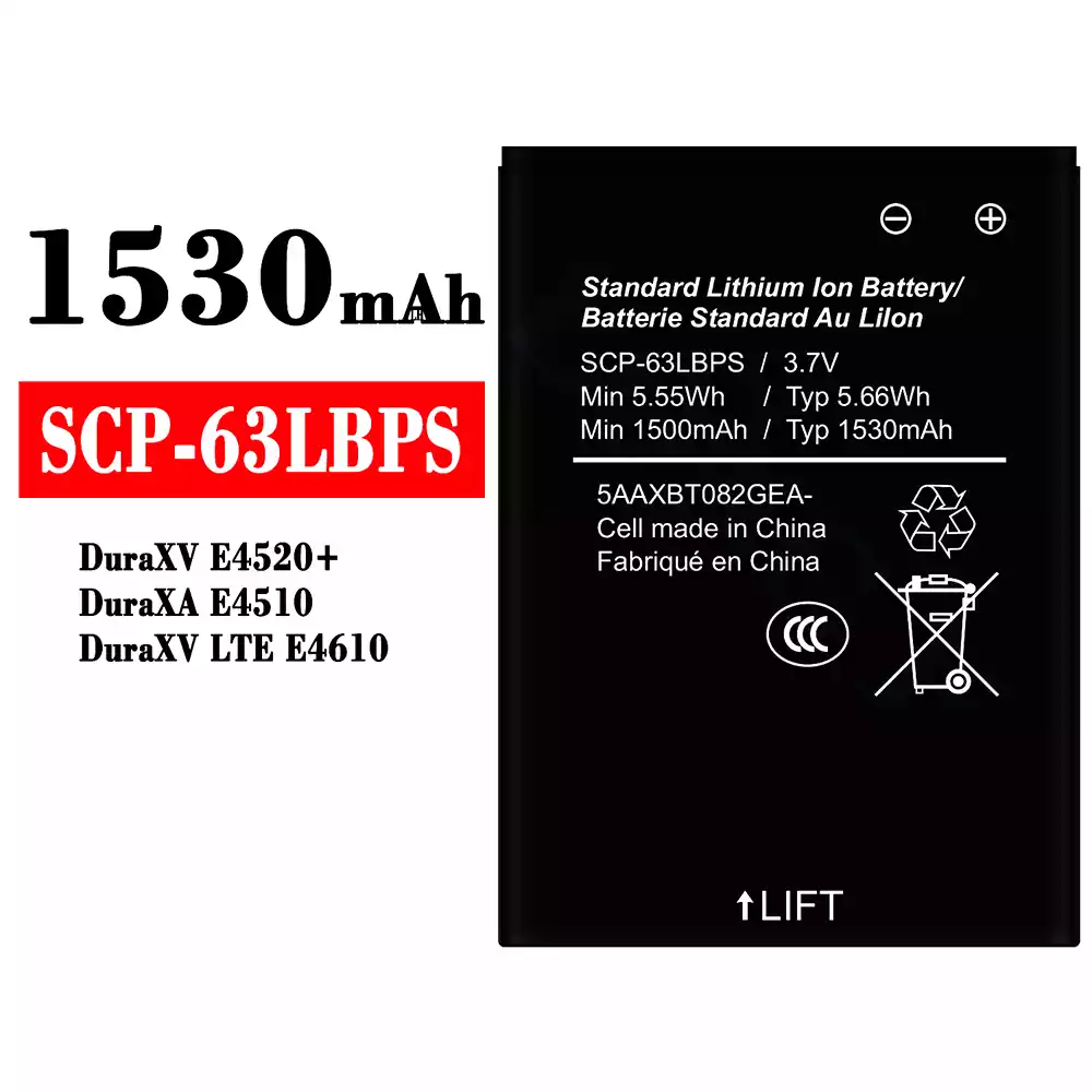 Genuine cell phone battery SCP-63LBPS for Kyocera E4520 E4510 E4610