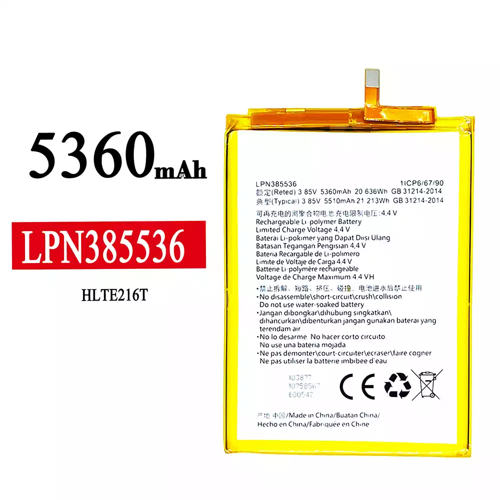 Genuine cell phone battery LPN385536 for Hisense HLTE216T