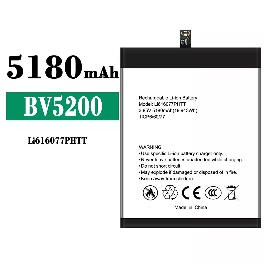 Genuine cell phone battery Li616077PHTT for Blackview BV5200