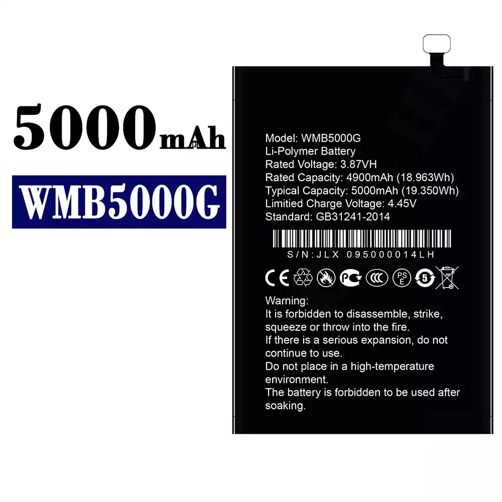 Genuine cell phone battery WMB5000G for WALTON