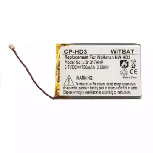 Genuine battery for SONY NW-A2000 NW-HD3 NW-HD2