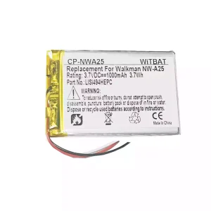 Genuine battery for SONY NW-A25,NW-A26,NW-A27,LIS1494HEPC